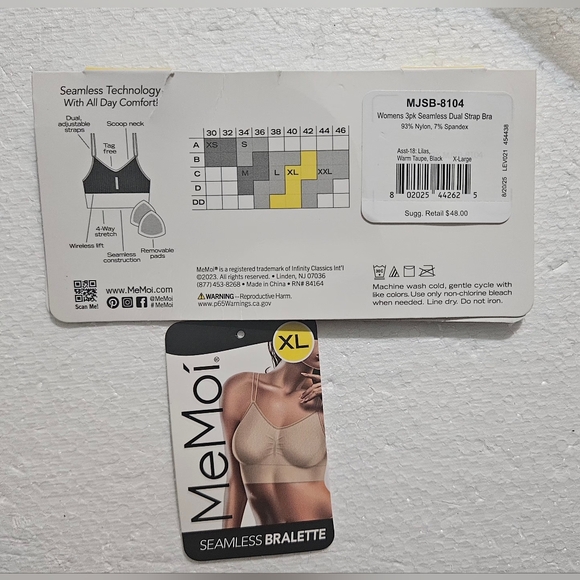 🩷💙MeMoí Seamless Everyday Bralette 3pieces💚🩷 - Picture 11 of 12